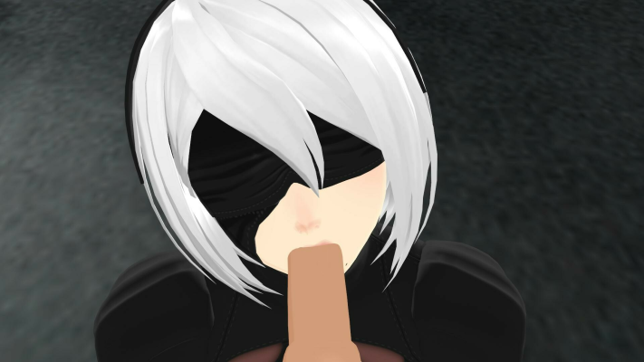 Nier Automata 2B Sensual VR Blowjob Parody - Image 3