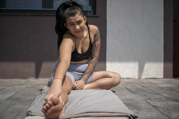 Satisfying Yoga Session With Raw Pussy Fingering And Squirt At The End - Image 1