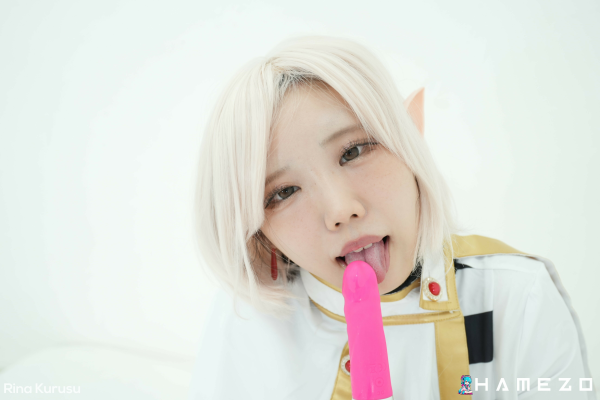 Rina Kurusu Looks So Hot Masturbating With Stockings On - Image 1