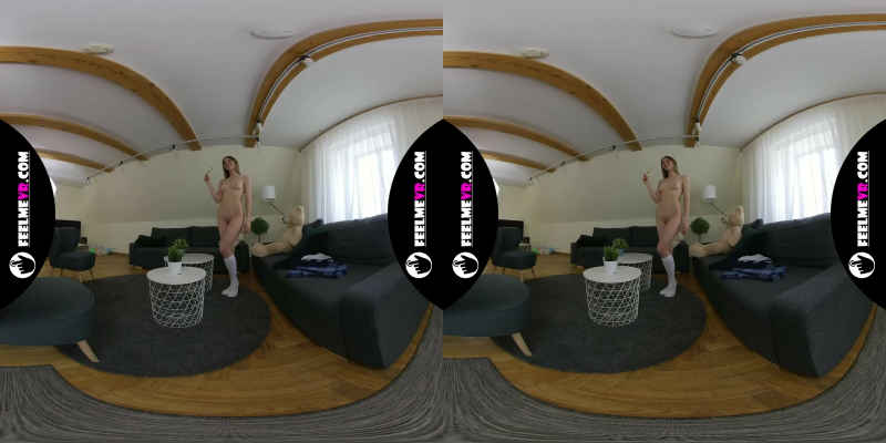 VR180 Nude Photo Session Backstage With Beautiful Top Model Evelina - Image 1