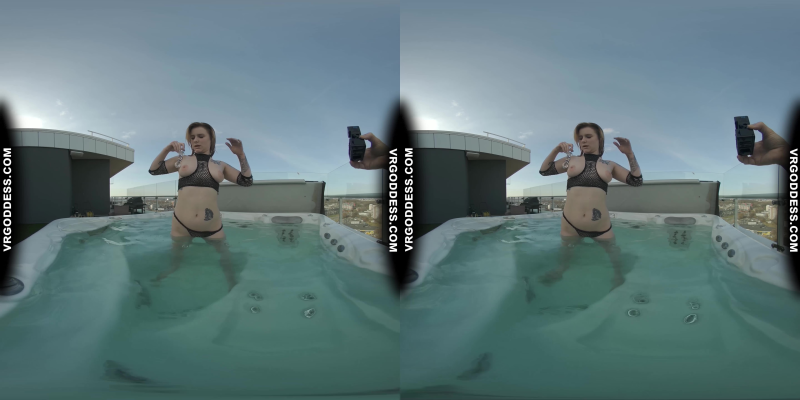 Hot Babe Melonie Rooftop Jacuzzi Dildo Masturbation - Image 7