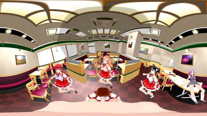 Sexy Anime Girls Cafe Dance with Hot Action - Image 1