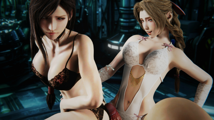 Tifa & Aerith in Epic VR Double Pussyjob Fantasy - Image 5