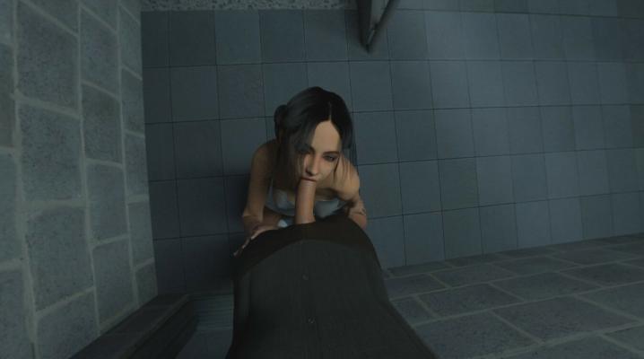 Stairwell Passion: Intense VR Blowjob Scene - Image 4