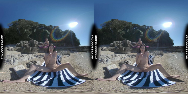Matty Mila Perez Nude Beach Dildo Play in VR - Image 3
